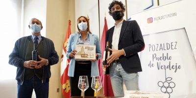 Valladolid. 18/5/2021. La Diputación de Valladolid presenta el II Certamen de Vinos Cosecheros ‘Pozaldez, Pueblo de Verdejo’. 
FOTO/DPV/Miguel Ángel Santos